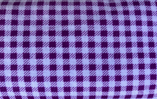 Purple and white gingham