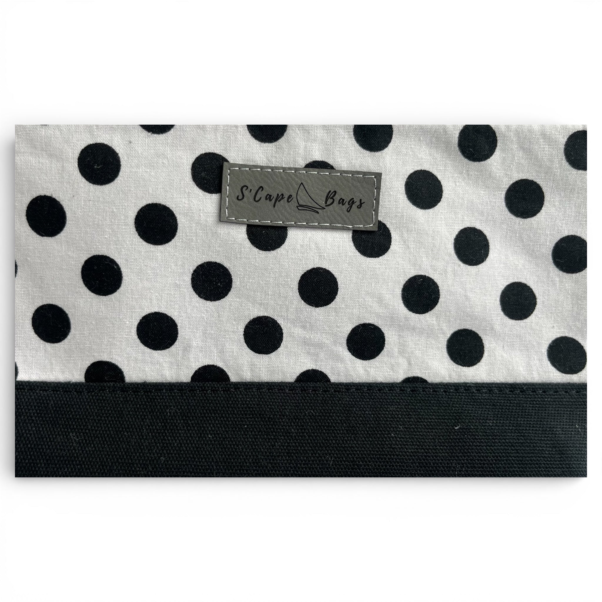 Black Polka Dot South Cape Bag