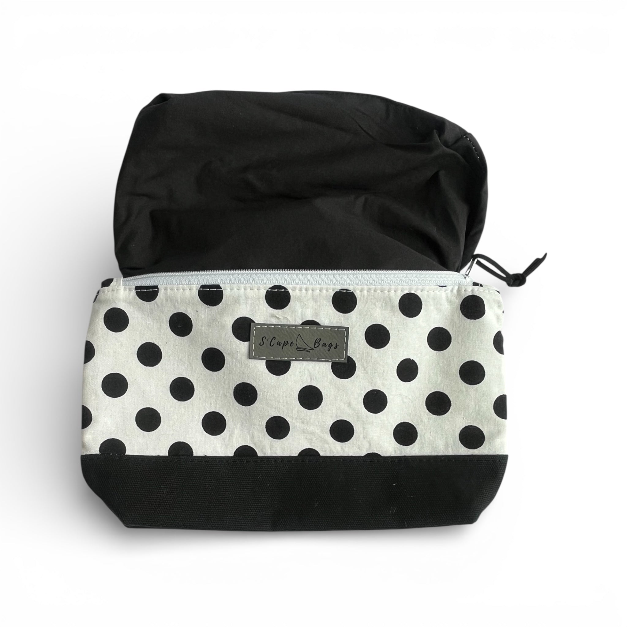 Black Polka Dot South Cape Bag