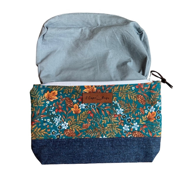 Autumn South Cape Bag with blue gray interior