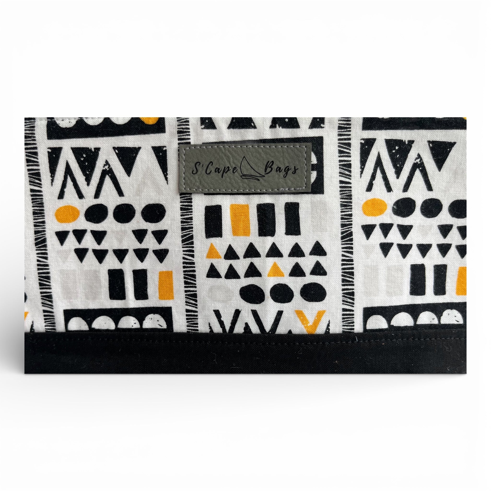 Geometric Black and Yellow South Cape Bag