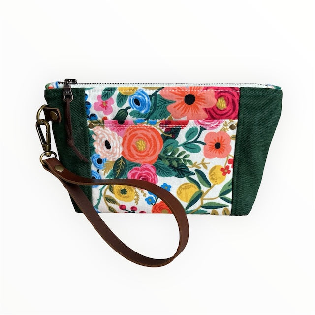 Garden Party Cream Mayflower Wristlet