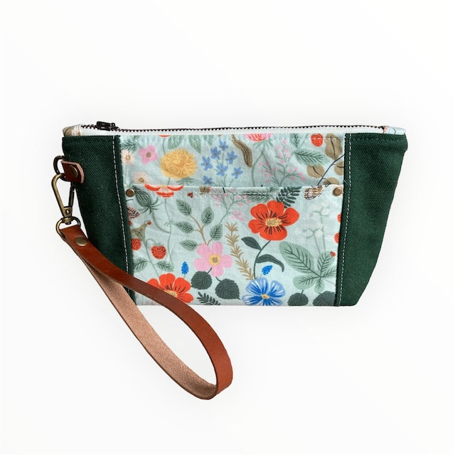 Strawberry Mint Mayflower Wristlet