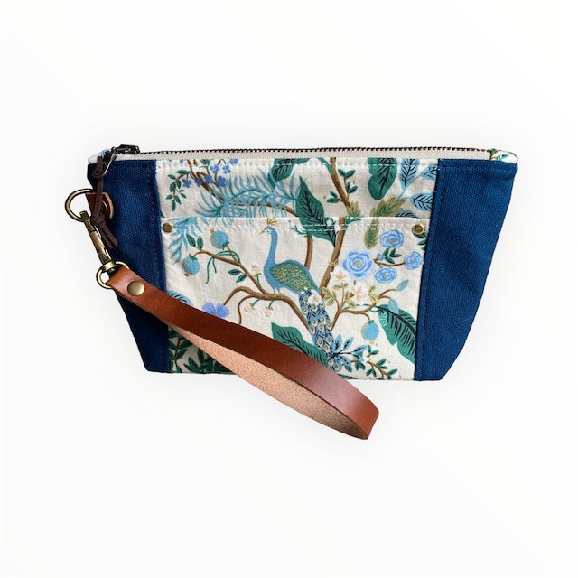 Vintage Peacock Mayflower Wristlet