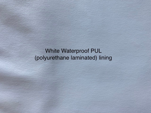 white waterproof PUL lining