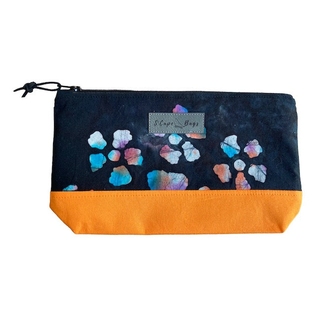 Orange & Black Flower Batik South Cape Bag