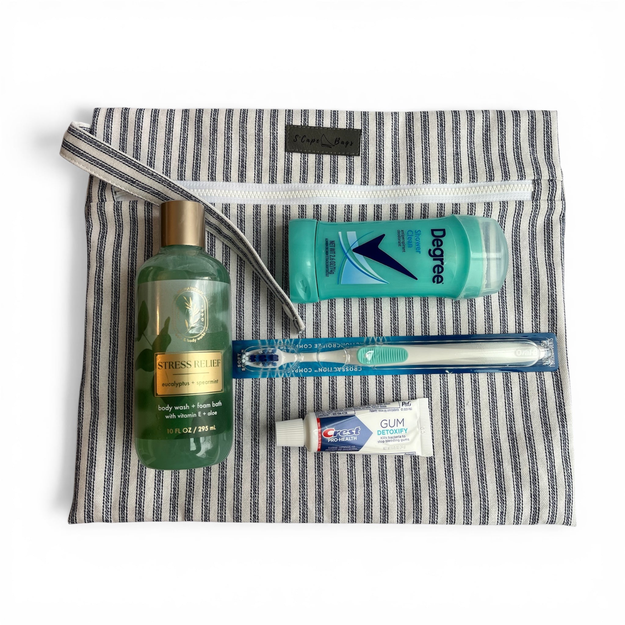 Blue Pin Stripe Wellfleet Wet Dry Bag