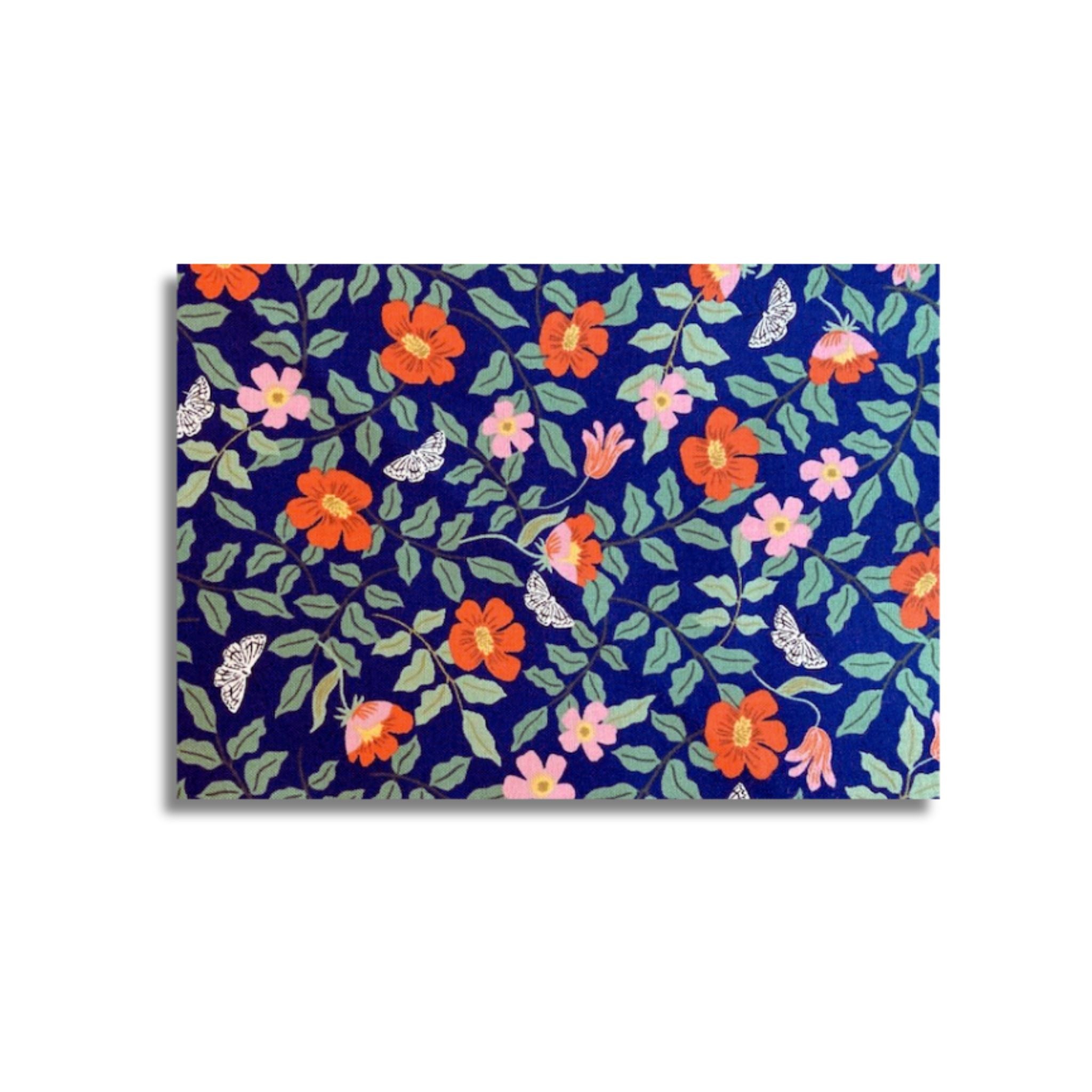 Primrose Navy Mayflower Wristlet