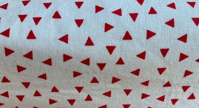 Red Triangles on White Pattern