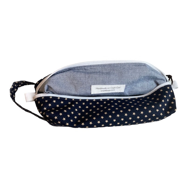 Starry Blue Herring Cove Bag with interior