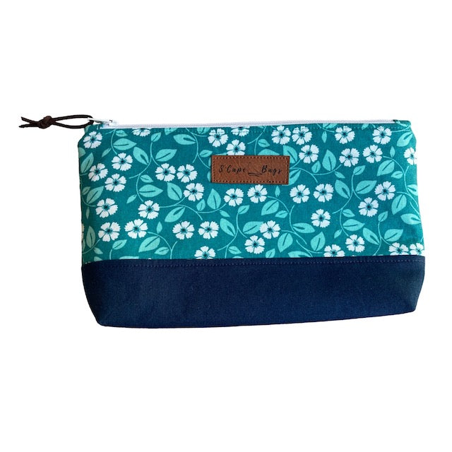 Teal Vine Floral South Cape Bag 