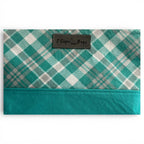 Turquoise & Gray Plaid South Cape Bag