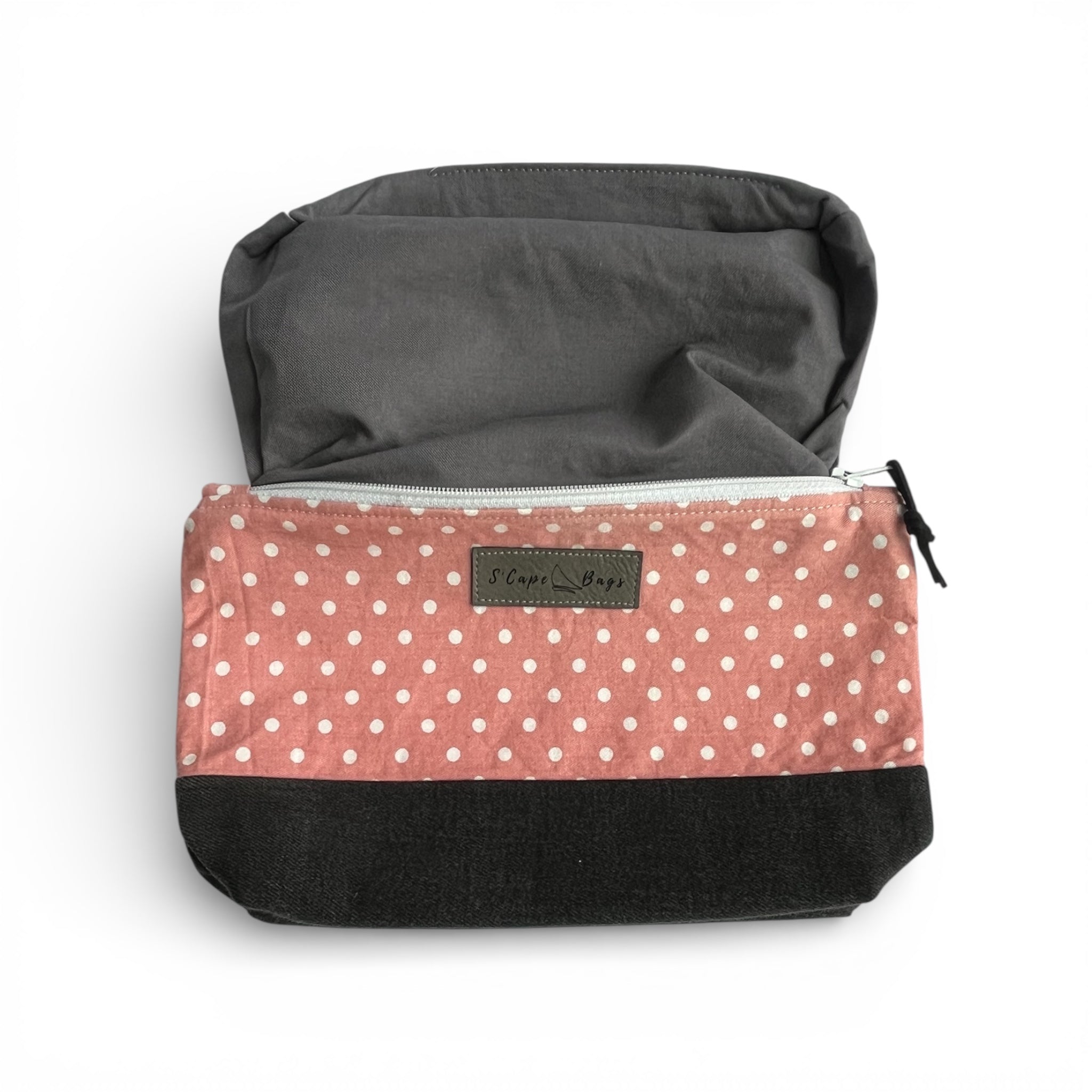 White Dotted Pink South Cape Bag