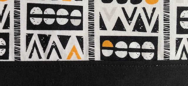 Geometric Black and Yellow print