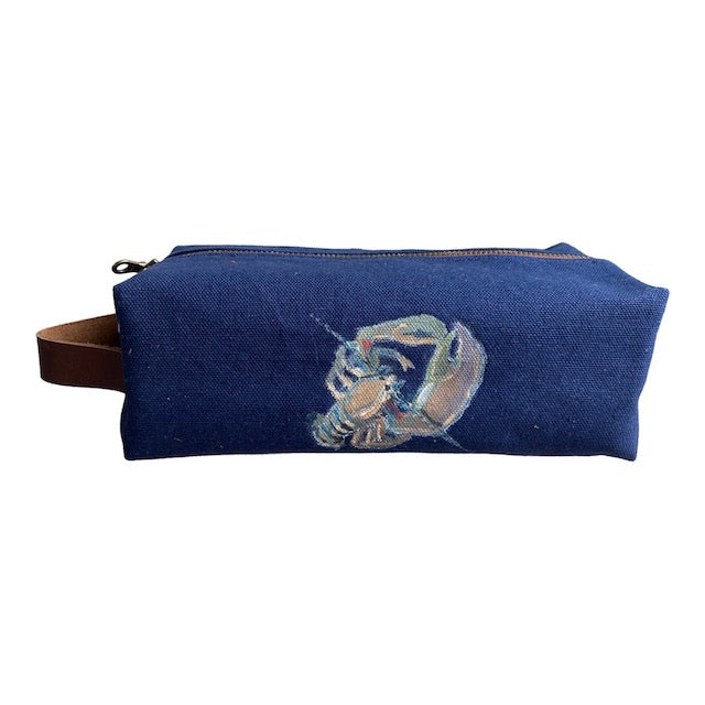 Navy Blue Orleans Artist Bag with Lobster