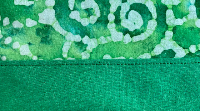 Bright Green Batik Print