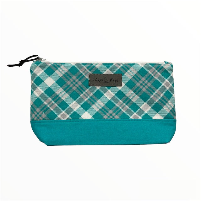 Turquoise Gray Plaid Bag