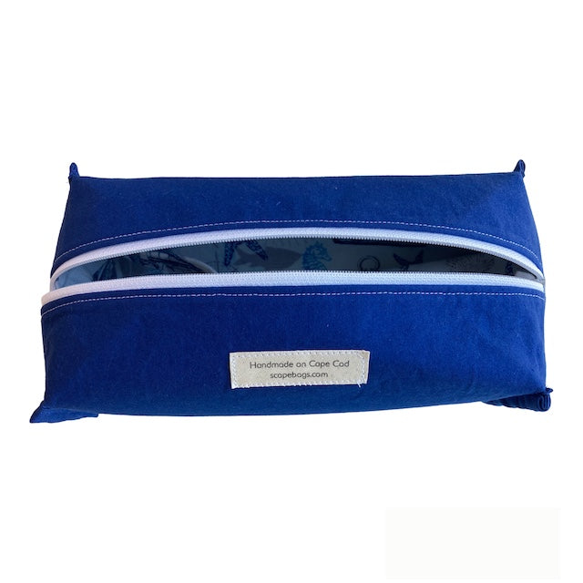 Nautical Herring Cove bag with blue inside lining