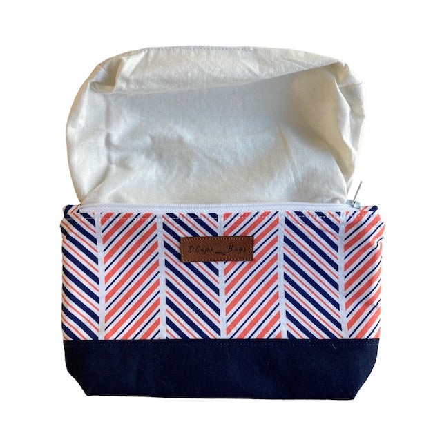 Orange & Blue Stripe South Cape Bag