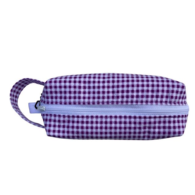 Purple and white gingham  