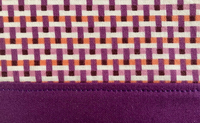 Purple, orange, white weave print