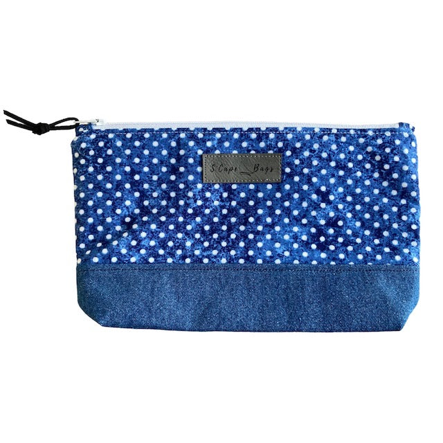 White Dotted Blue South Cape Bag